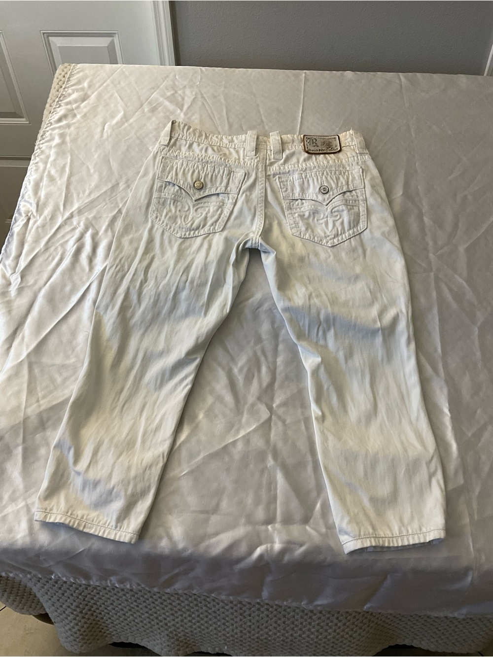 Rock Revival Men's White Relaxed Jeans